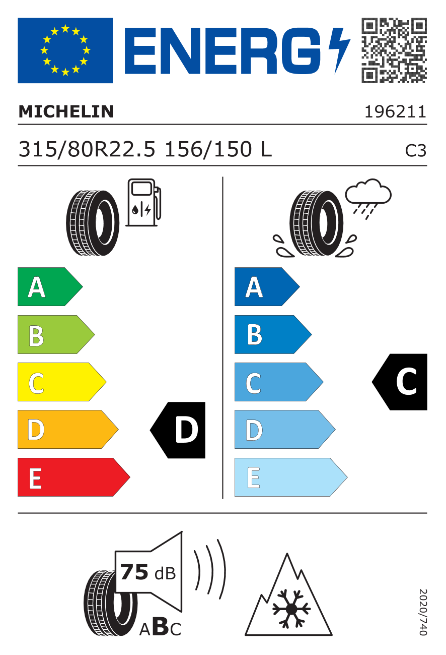 Грузовая шина Michelin X MULTIWAY 3D XDE 315/80/R22.5